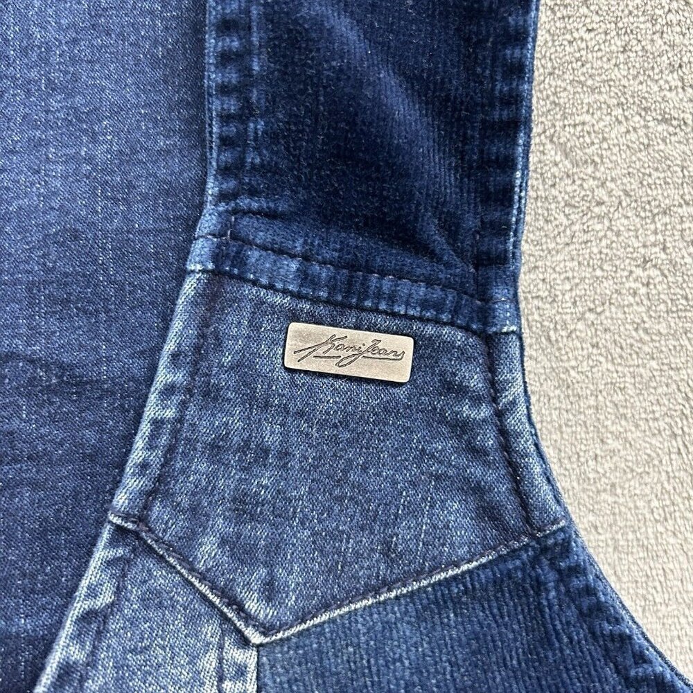 Vintage Karl Kani Vest Womens Medium Denim Jean Zip Up Tupac Y2K Streetwear - Picture 7 of 12